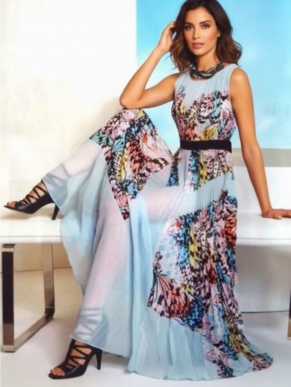 BCBGMaxAzria Kayda Butterfly Maxi Dress